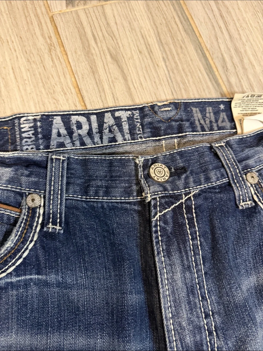 Ariat Men's Blue Bootcut Jeans with Subtle Fade